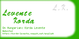 levente korda business card